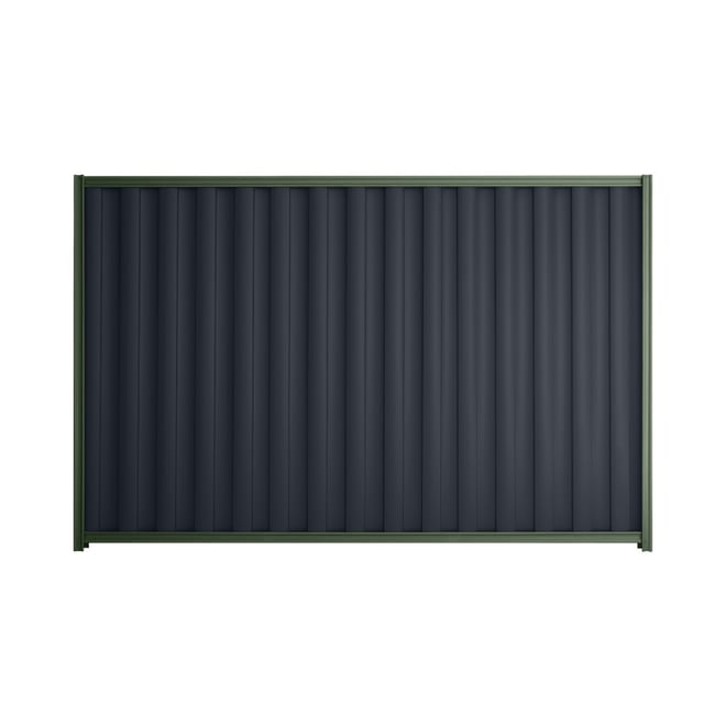 Good Neighbour® Wavelok® 1200mm High Fence Panel Sheet: Dark Stone Post/Track: Rivergum