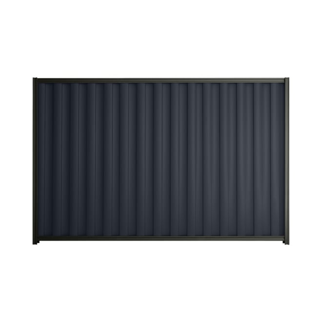 Good Neighbour® Wavelok® 1200mm High Fence Panel Sheet: Dark Stone Post/Track: Slate Grey