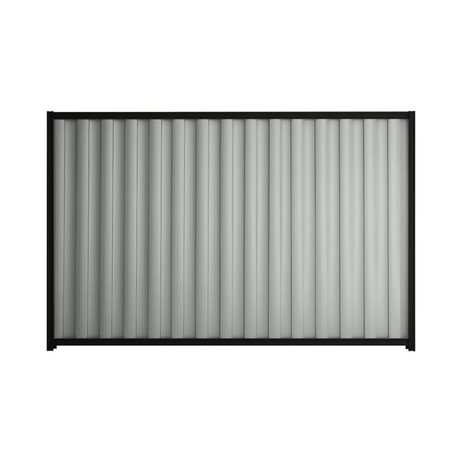 Good Neighbour® Wavelok® 1200mm High Fence Panel Sheet: Gull Grey Post/Track: Ebony