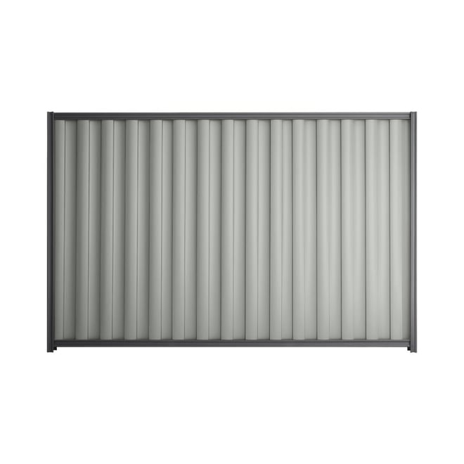 Good Neighbour® Wavelok® 1200mm High Fence Panel Sheet: Gull Grey Post/Track: Granite