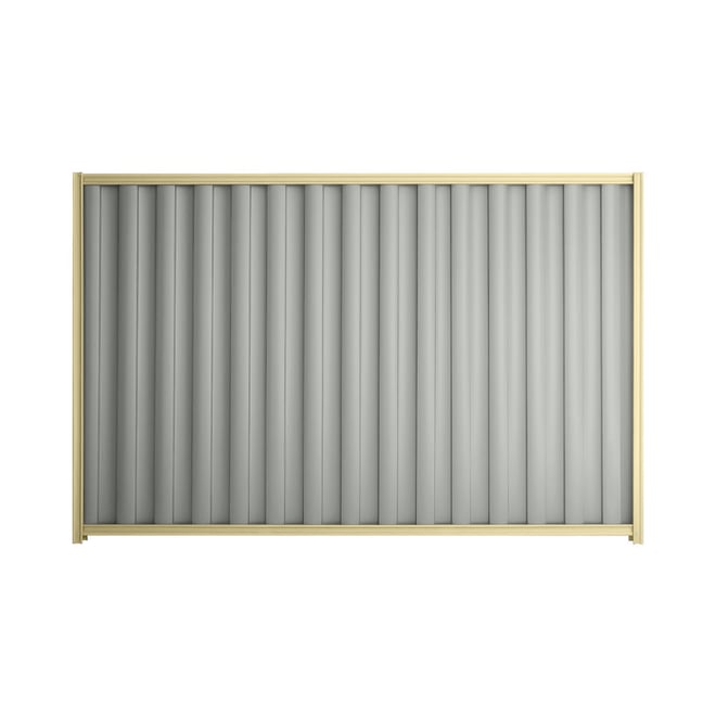 Good Neighbour® Wavelok® 1200mm High Fence Panel Sheet: Gull Grey Post/Track: Primrose