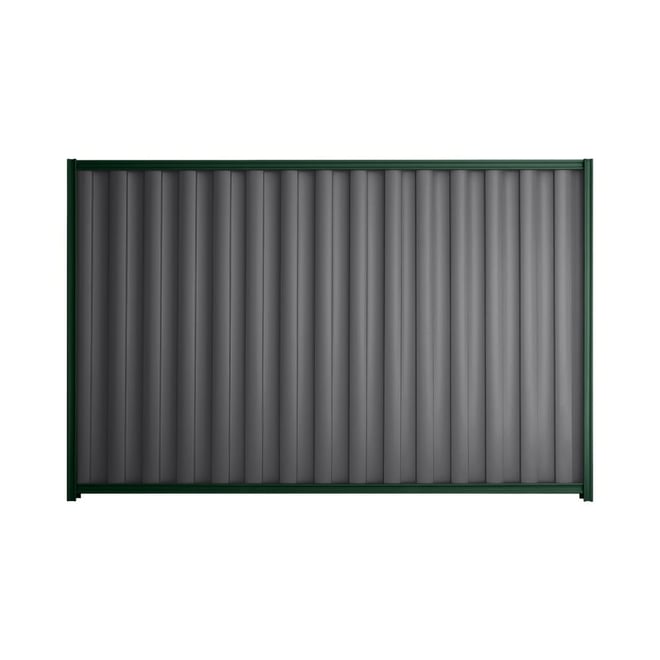 Good Neighbour® Wavelok® 1200mm High Fence Panel Sheet: Granite Post/Track: Caulfield Green