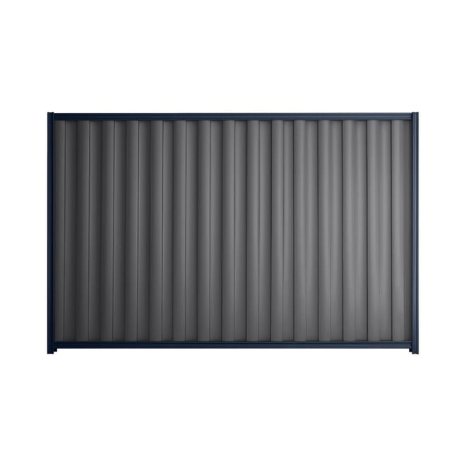 Good Neighbour® Wavelok® 1200mm High Fence Panel Sheet: Granite Post/Track: Mountain Blue