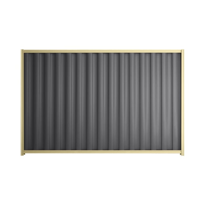 Good Neighbour® Wavelok® 1200mm High Fence Panel Sheet: Granite Post/Track: Primrose