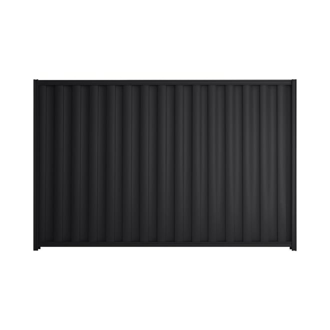Good Neighbour® Wavelok® 1200mm High Fence Panel Sheet: Gun Metal Grey Post/Track: Gun Metal Grey