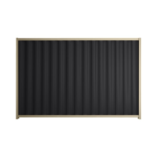 Good Neighbour® Wavelok® 1200mm High Fence Panel Sheet: Gun Metal Grey Post/Track: Merino
