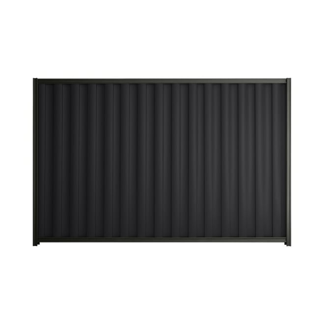Good Neighbour® Wavelok® 1200mm High Fence Panel Sheet: Gun Metal Grey Post/Track: Slate Grey