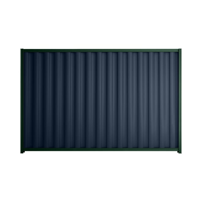 Good Neighbour® Wavelok® 1200mm High Fence Panel Sheet: Mountain Blue Post/Track: Caulfield Green