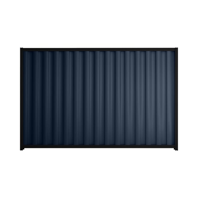 Good Neighbour® Wavelok® 1200mm High Fence Panel Sheet: Mountain Blue Post/Track: Ebony