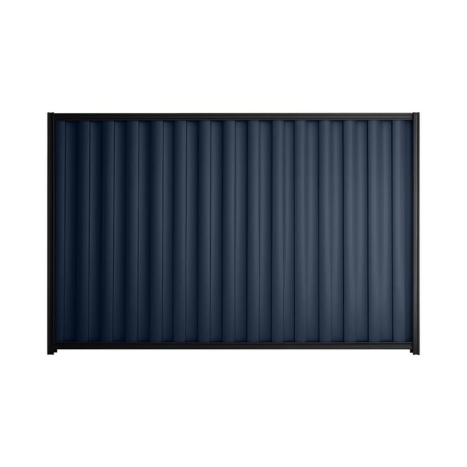 Good Neighbour® Wavelok® 1200mm High Fence Panel Sheet: Mountain Blue Post/Track: Gun Metal Grey