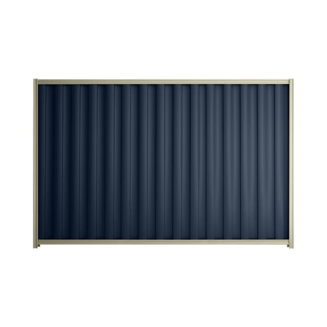 Good Neighbour® Wavelok® 1200mm High Fence Panel Sheet: Mountain Blue Post/Track: Moss Vale Sand