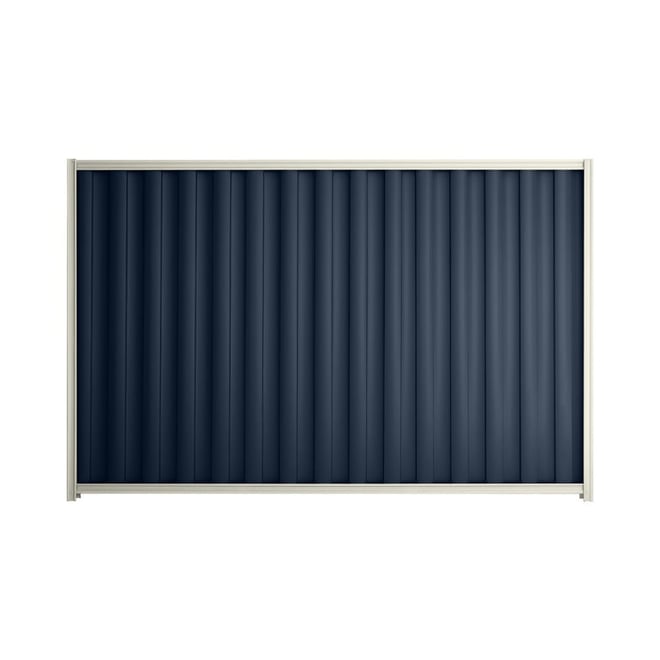 Good Neighbour® Wavelok® 1200mm High Fence Panel Sheet: Mountain Blue Post/Track: Off White