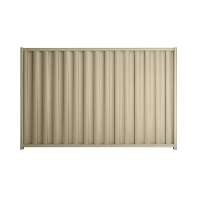 Good Neighbour® Wavelok® 1200mm High Fence Panel Sheet: Merino Post/Track: Moss Vale Sand