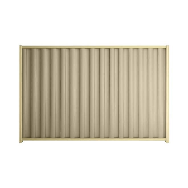 Good Neighbour® Wavelok® 1200mm High Fence Panel Sheet: Merino Post/Track: Primrose