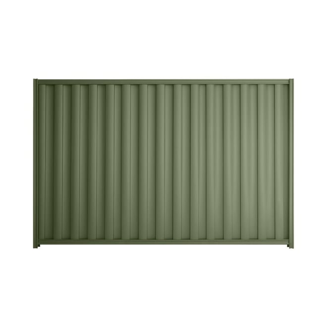 Good Neighbour® Wavelok® 1200mm High Fence Panel Sheet: Mist Green Post/Track: Mist Green