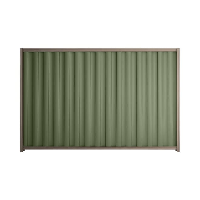 Good Neighbour® Wavelok® 1200mm High Fence Panel Sheet: Mist Green Post/Track: Marsh