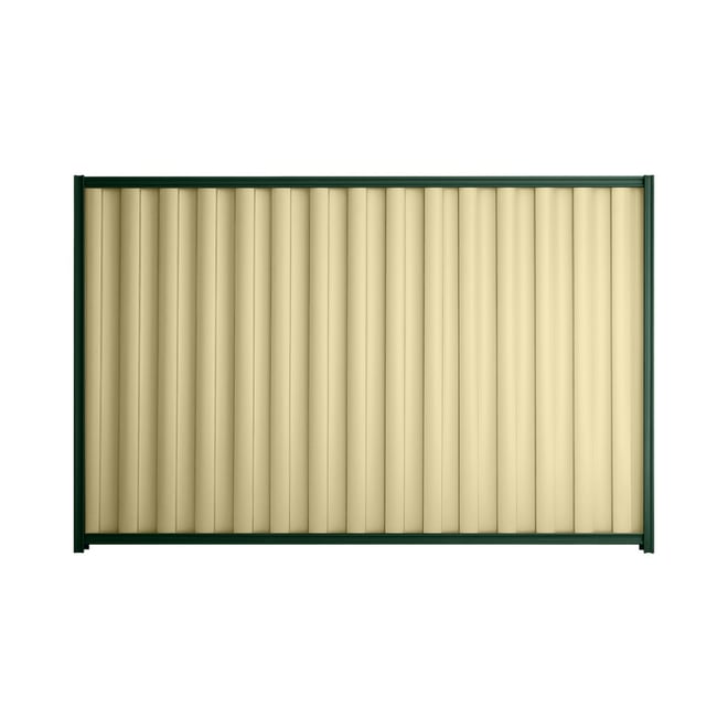 Good Neighbour® Wavelok® 1200mm High Fence Panel Sheet: Primrose Post/Track: Caulfield Green
