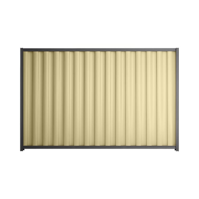 Good Neighbour® Wavelok® 1200mm High Fence Panel Sheet: Primrose Post/Track: Granite