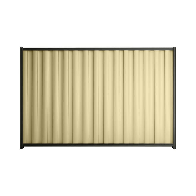 Good Neighbour® Wavelok® 1200mm High Fence Panel Sheet: Primrose Post/Track: Slate Grey