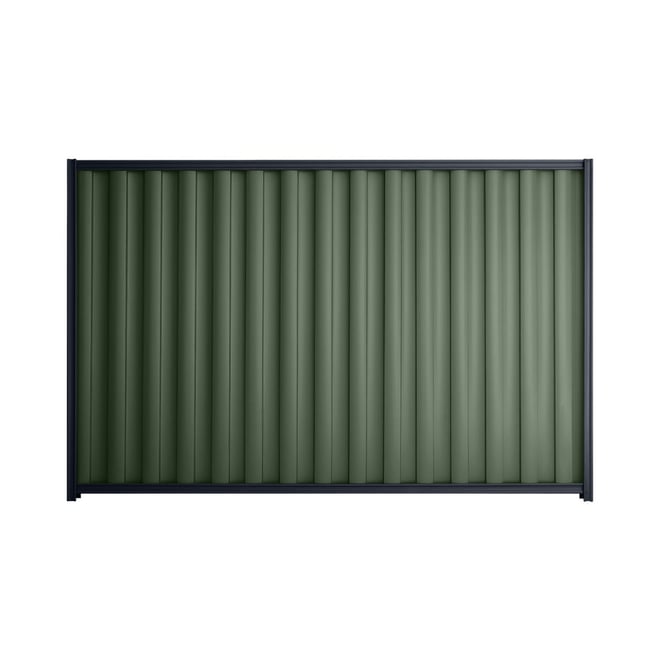 Good Neighbour® Wavelok® 1200mm High Fence Panel Sheet: Rivergum Post/Track: Dark Stone
