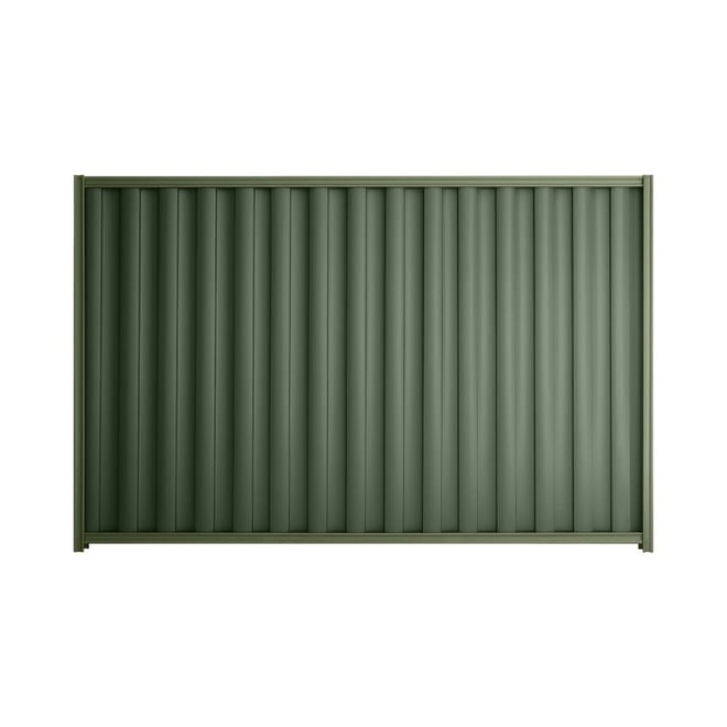 Good Neighbour® Wavelok® 1200mm High Fence Panel Sheet: Rivergum Post/Track: Mist Green
