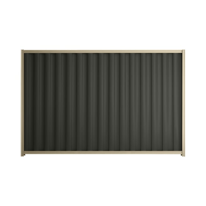 Good Neighbour® Wavelok® 1200mm High Fence Panel Sheet: Slate Grey Post/Track: Merino