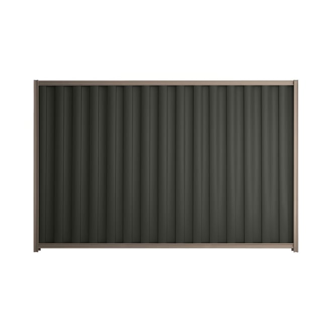 Good Neighbour® Wavelok® 1200mm High Fence Panel Sheet: Slate Grey Post/Track: Marsh