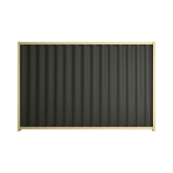 Good Neighbour® Wavelok® 1200mm High Fence Panel Sheet: Slate Grey Post/Track: Primrose