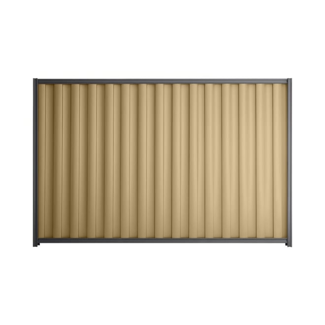 Good Neighbour® Wavelok® 1200mm High Fence Panel Sheet: Wheat Post/Track: Granite