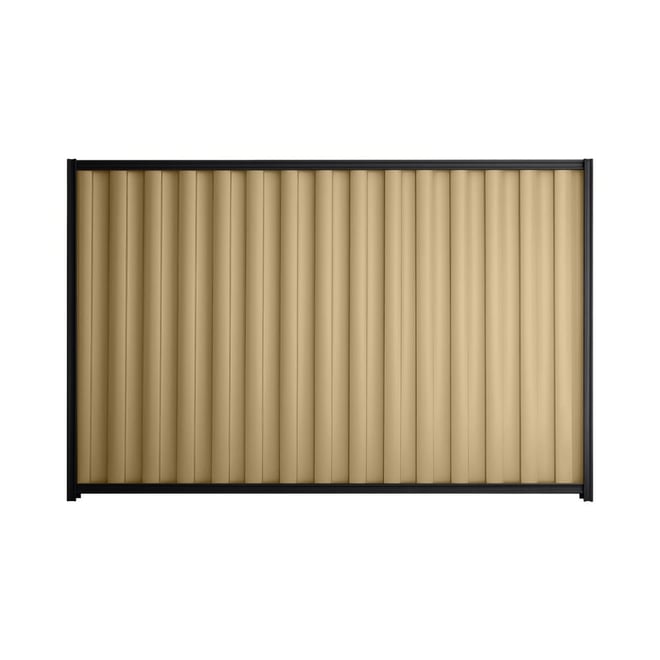 Good Neighbour® Wavelok® 1200mm High Fence Panel Sheet: Wheat Post/Track: Gun Metal Grey