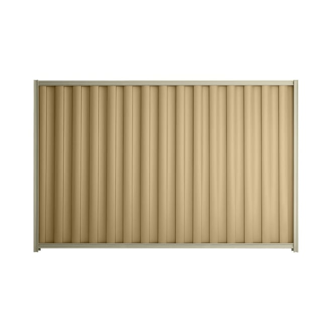 Good Neighbour® Wavelok® 1200mm High Fence Panel Sheet: Wheat Post/Track: Moss Vale Sand