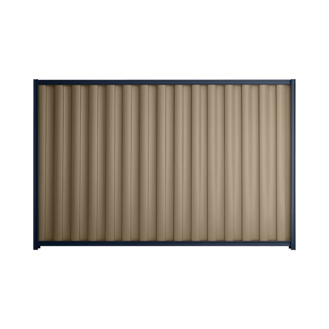 Good Neighbour® Wavelok® 1500mm High Fence Panel Sheet: Beige Post/Track: Mountain Blue