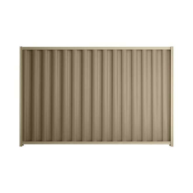 Good Neighbour® Wavelok® 1500mm High Fence Panel Sheet: Beige Post/Track: Merino