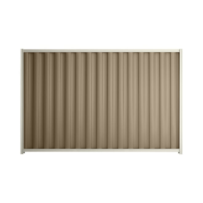 Good Neighbour® Wavelok® 1500mm High Fence Panel Sheet: Beige Post/Track: Off White