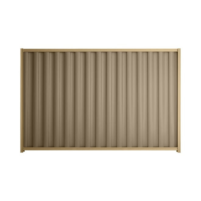 Good Neighbour® Wavelok® 1500mm High Fence Panel Sheet: Beige Post/Track: Wheat