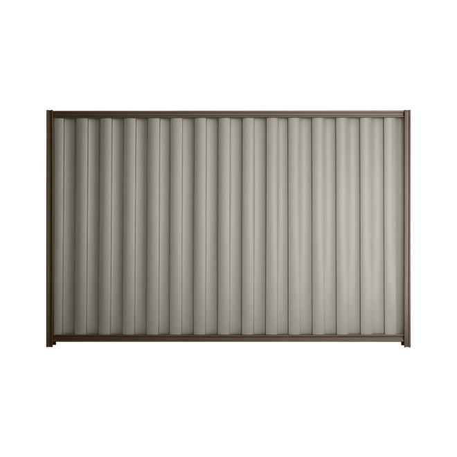 Good Neighbour® Wavelok® 1500mm High Fence Panel Sheet: Birch Post/Track: Banyan Brown