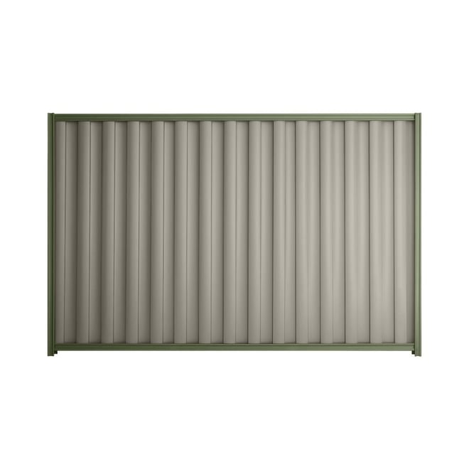 Good Neighbour® Wavelok® 1500mm High Fence Panel Sheet: Birch Post/Track: Mist Green