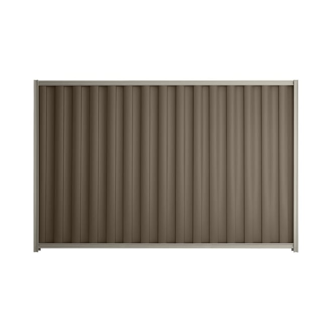 Good Neighbour® Wavelok® 1500mm High Fence Panel Sheet: Banyan Brown Post/Track: Birch