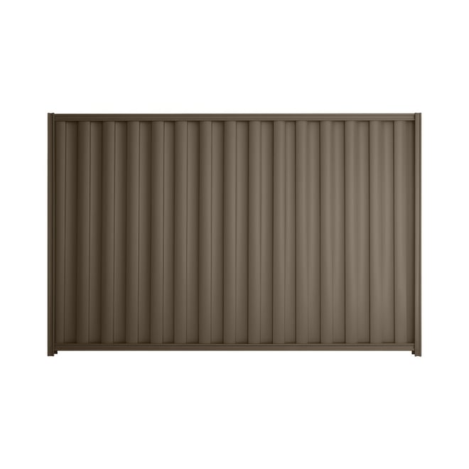 Good Neighbour® Wavelok® 1500mm High Fence Panel Sheet: Banyan Brown Post/Track: Banyan Brown