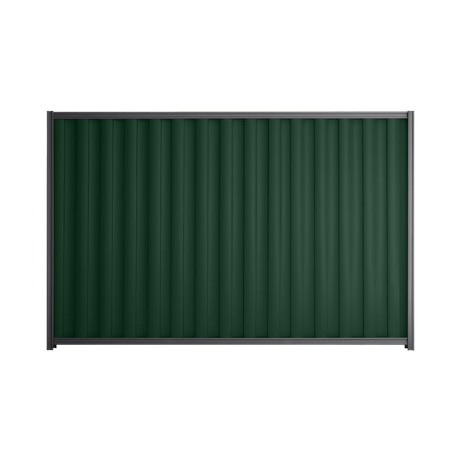 Good Neighbour® Wavelok® 1500mm High Fence Panel Sheet: Caulfield Green Post/Track: Granite