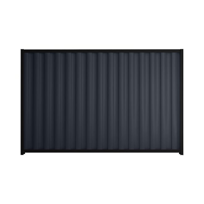 Good Neighbour® Wavelok® 1500mm High Fence Panel Sheet: Dark Stone Post/Track: Ebony
