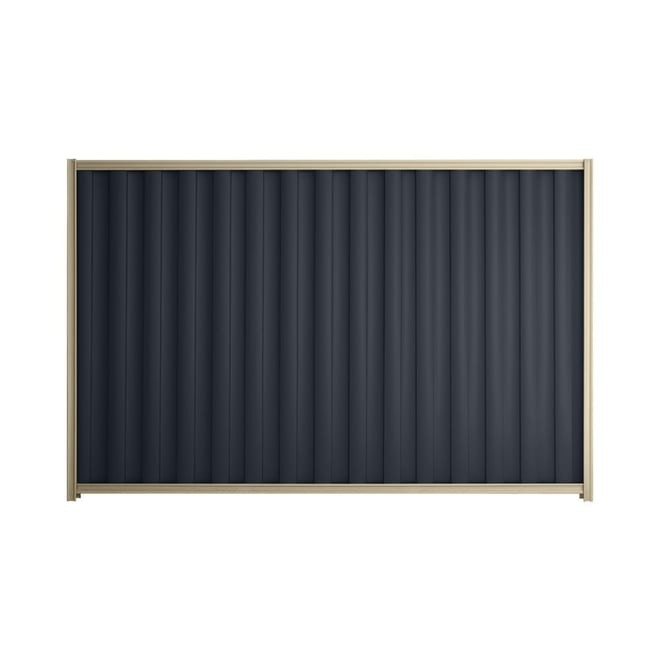 Good Neighbour® Wavelok® 1500mm High Fence Panel Sheet: Dark Stone Post/Track: Merino