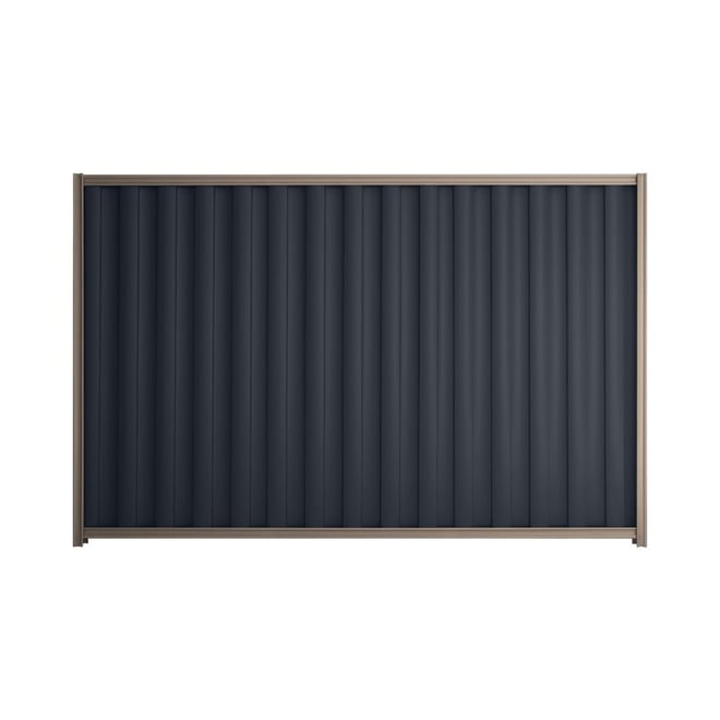 Good Neighbour® Wavelok® 1500mm High Fence Panel Sheet: Dark Stone Post/Track: Marsh