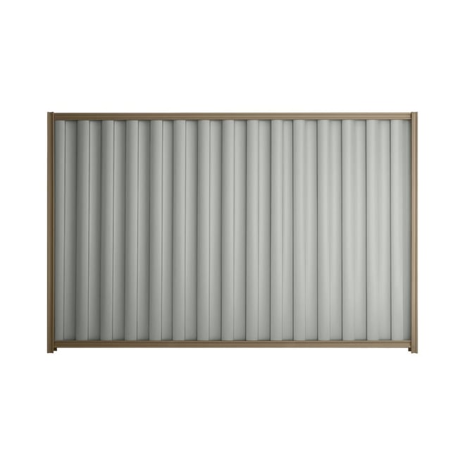 Good Neighbour® Wavelok® 1500mm High Fence Panel Sheet: Gull Grey Post/Track: Beige