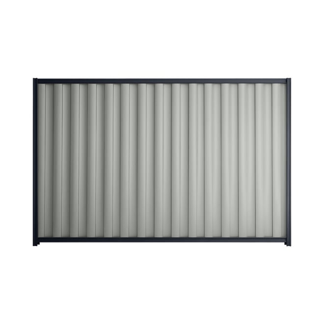 Good Neighbour® Wavelok® 1500mm High Fence Panel Sheet: Gull Grey Post/Track: Dark Stone