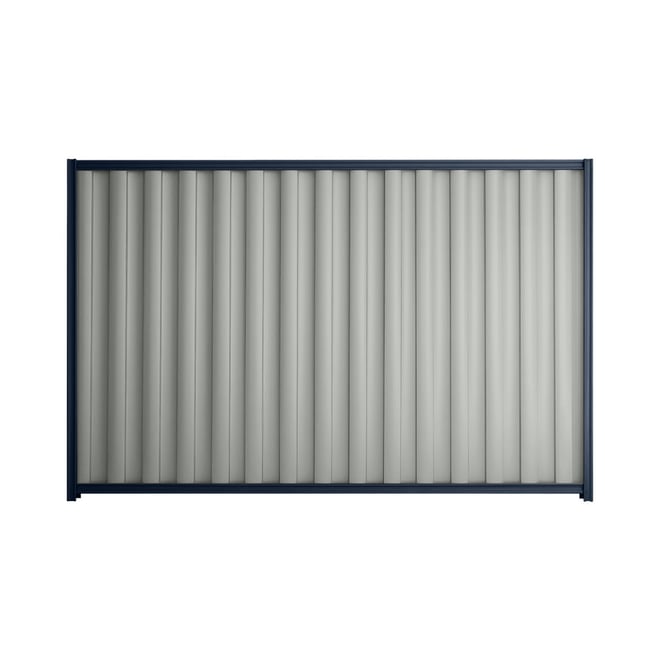 Good Neighbour® Wavelok® 1500mm High Fence Panel Sheet: Gull Grey Post/Track: Mountain Blue