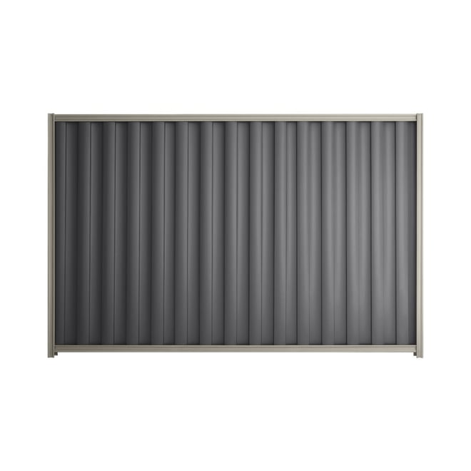 Good Neighbour® Wavelok® 1500mm High Fence Panel Sheet: Granite Post/Track: Birch