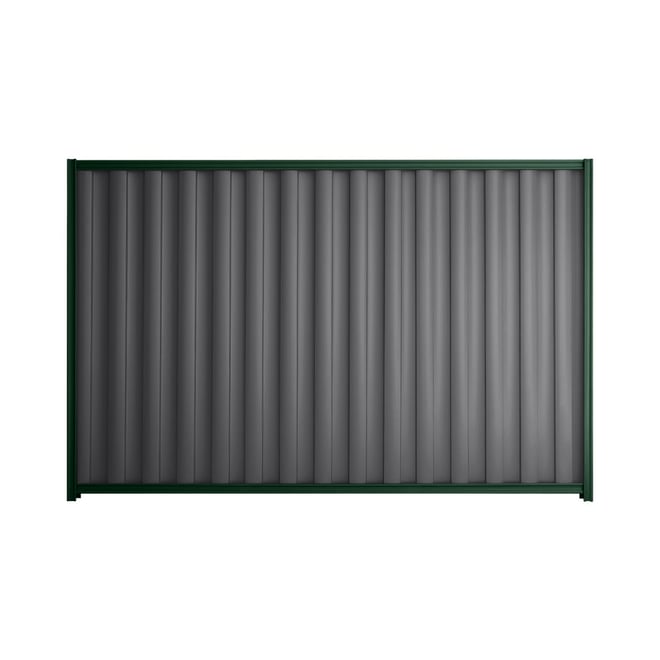 Good Neighbour® Wavelok® 1500mm High Fence Panel Sheet: Granite Post/Track: Caulfield Green