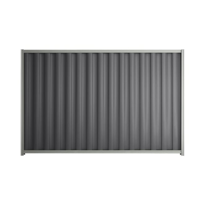 Good Neighbour® Wavelok® 1500mm High Fence Panel Sheet: Granite Post/Track: Gull Grey