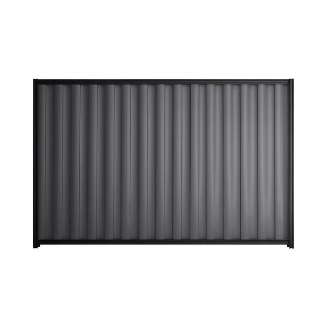 Good Neighbour® Wavelok® 1500mm High Fence Panel Sheet: Granite Post/Track: Gun Metal Grey